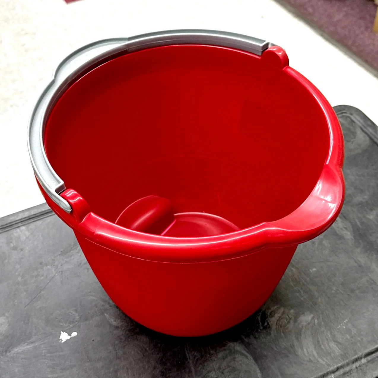 14qt RED PLASTIC BUCKET / PAIL - Victorias Cleaning and Janitor