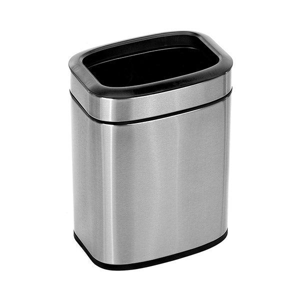Stainless Steel Indoor Trash Can 20 Liter, Swing Lid, Sturdy Side Handles, ADA-Compliant - Victorias Cleaning and Janitor