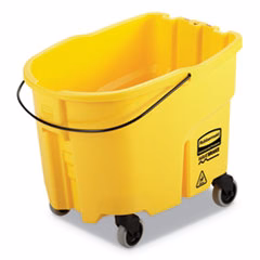 YELLOW RUBBERMAID 7570-88 WaveBrake 2.0 Mop Bucket, 8.75 gal (35 QT) - Victorias Cleaning and Janitor