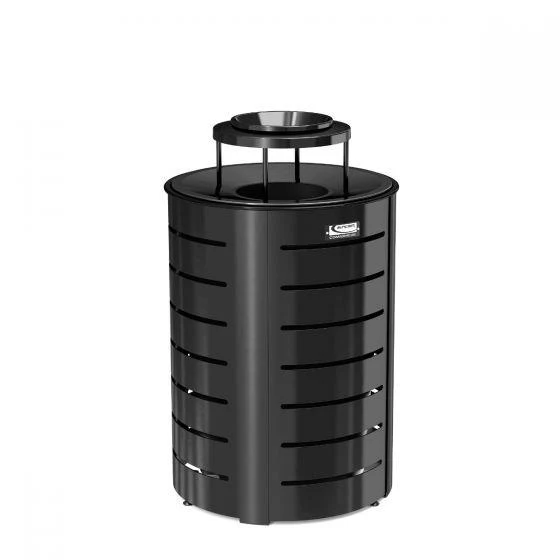 35 Gallon Outdoor Decorative Metal Trash Can With Metal Lid - Victorias Cleaning and Janitor
